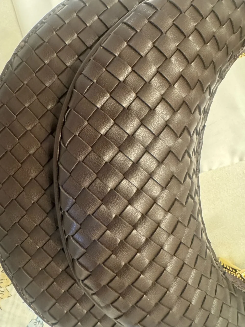 JW PEI Woven Crescent Crossbody Bag - Brown - Picture 3 of 3